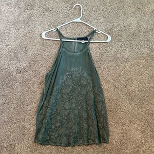 Green Floral Tank Top - Size XS